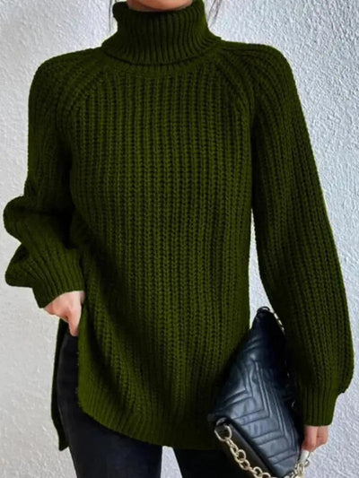 Rylee - Comfortable Knit Turtleneck Long Sweater