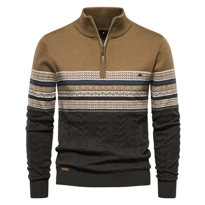 Erik ™ - Nordic-Inspired Half-Zip Sweater with Cable Knit For Men