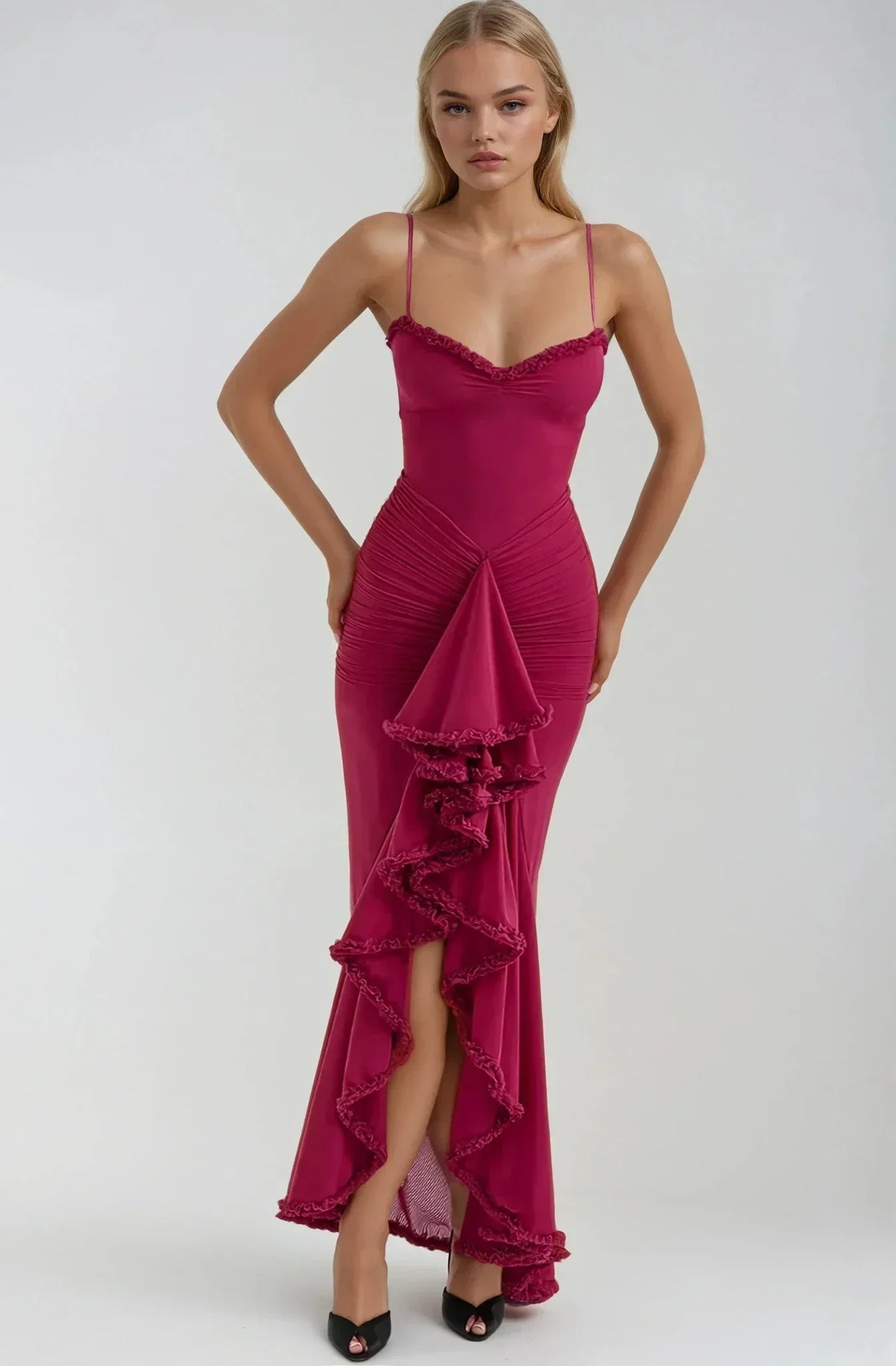 Clarissa™ - Yellow Mesh Maxi Dress