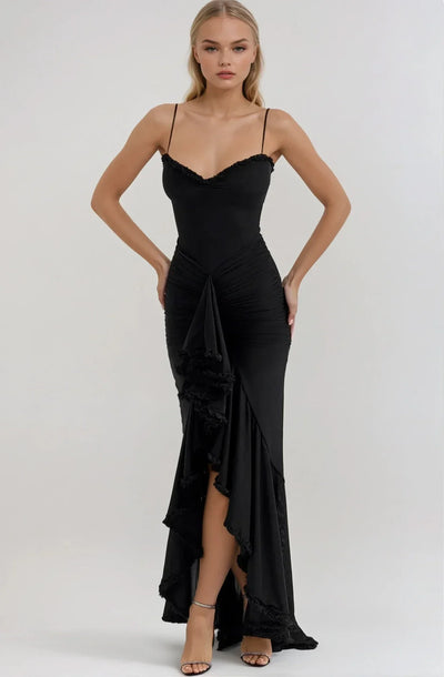 Clarissa™ - Yellow Mesh Maxi Dress