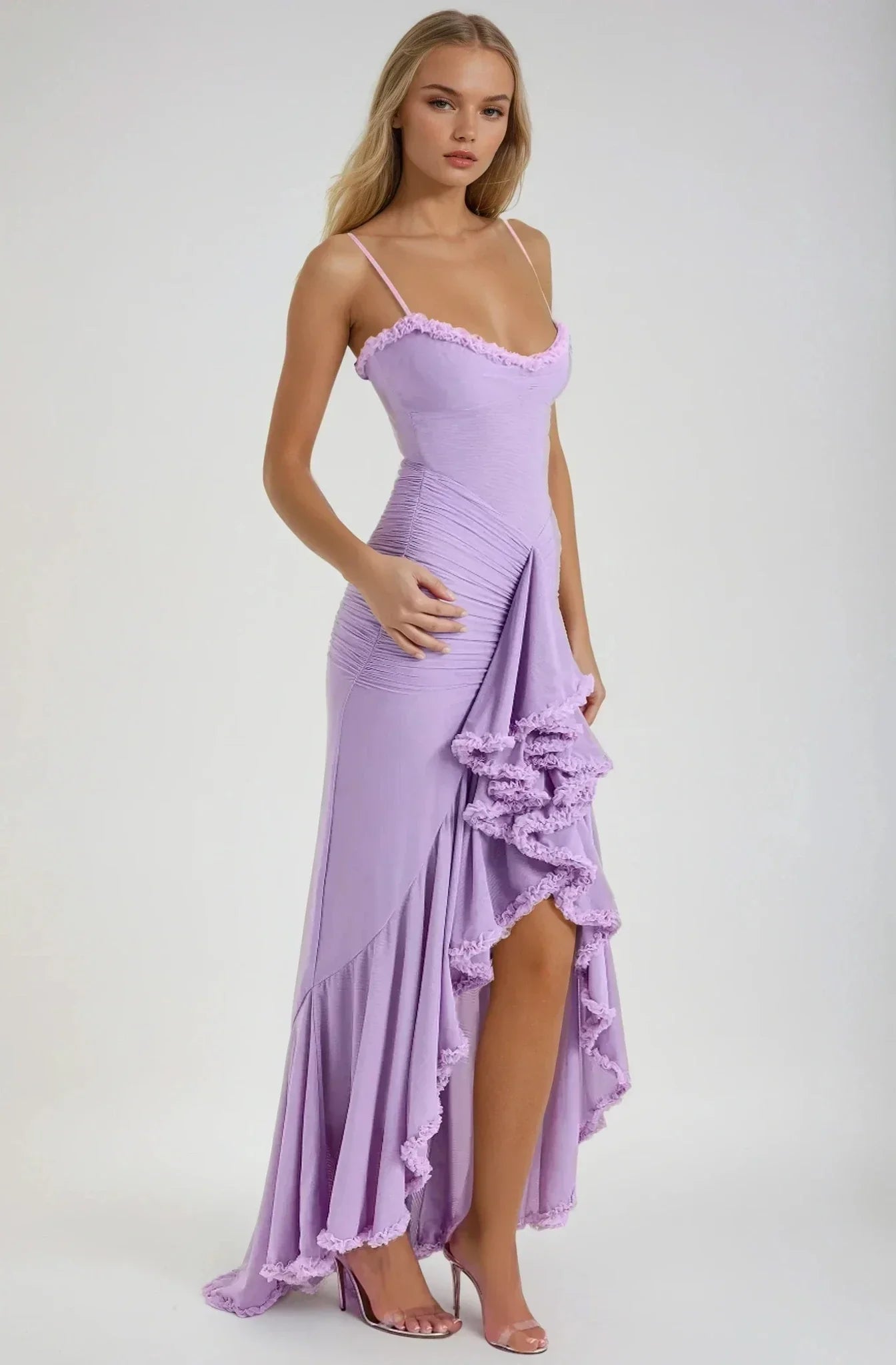 Clarissa™ - Yellow Mesh Maxi Dress