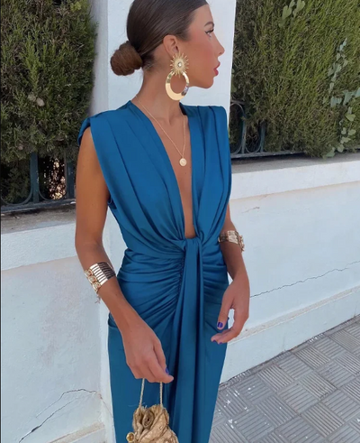 Gabriella - Fiery Drape Dress