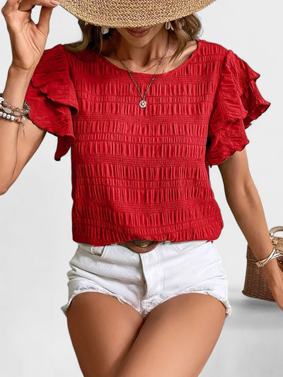 Charmaine - Light & Breezy Blouse with Fun Ruffles