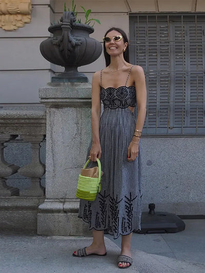 Breanna - Chic Gingham Dress