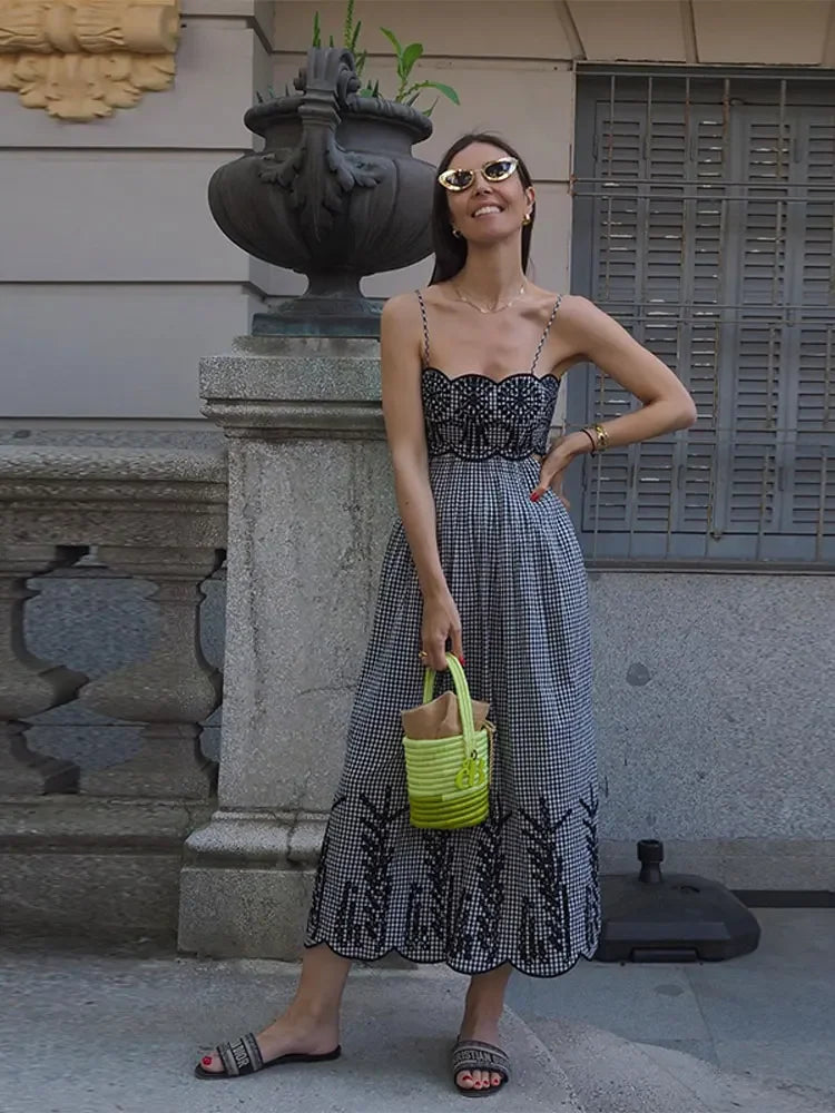 Breanna - Chic Gingham Dress