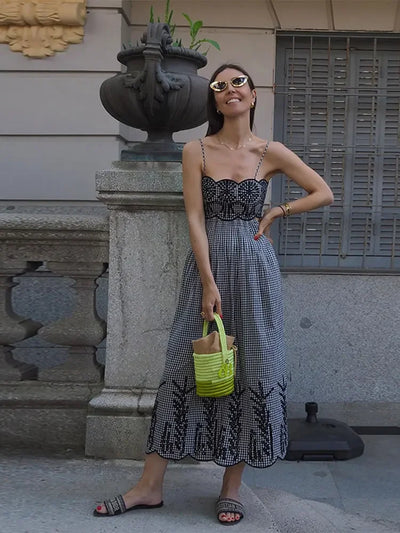 Breanna - Chic Gingham Dress
