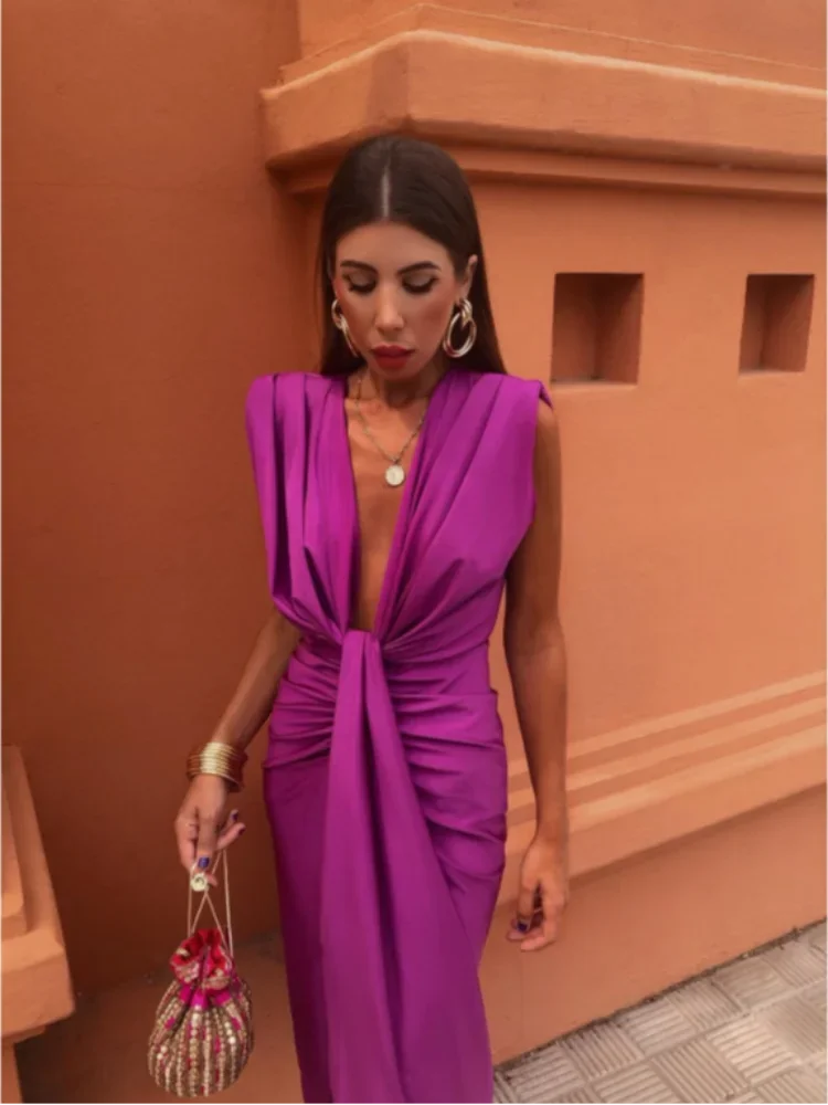Gabriella - Fiery Drape Dress