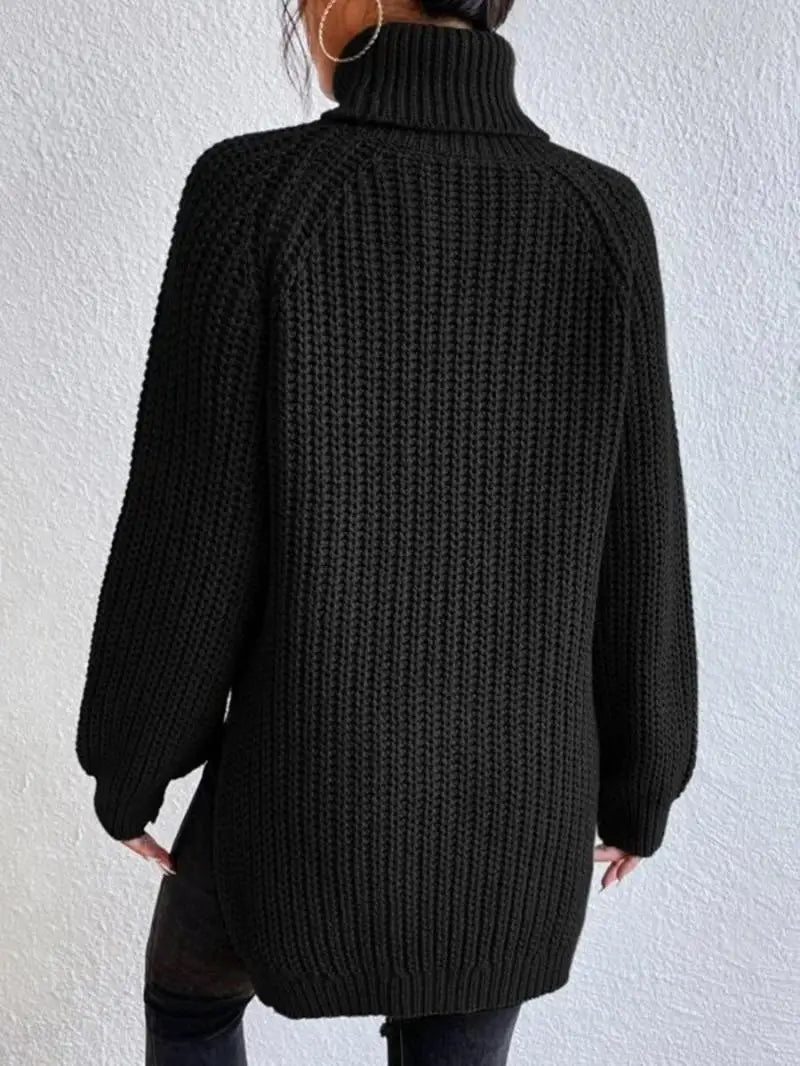 Rylee - Comfortable Knit Turtleneck Long Sweater