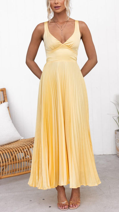 Taliyah - Elegant Sling Cinched Waist Party Dress