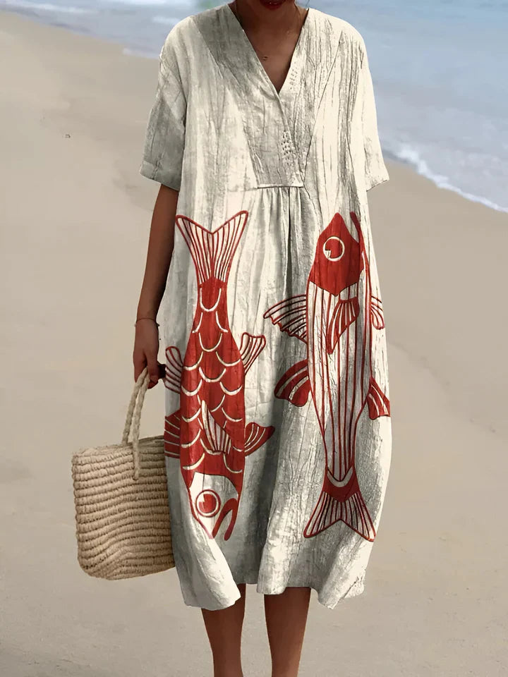 Zelda - Chic Summer Breeze Printed Dress