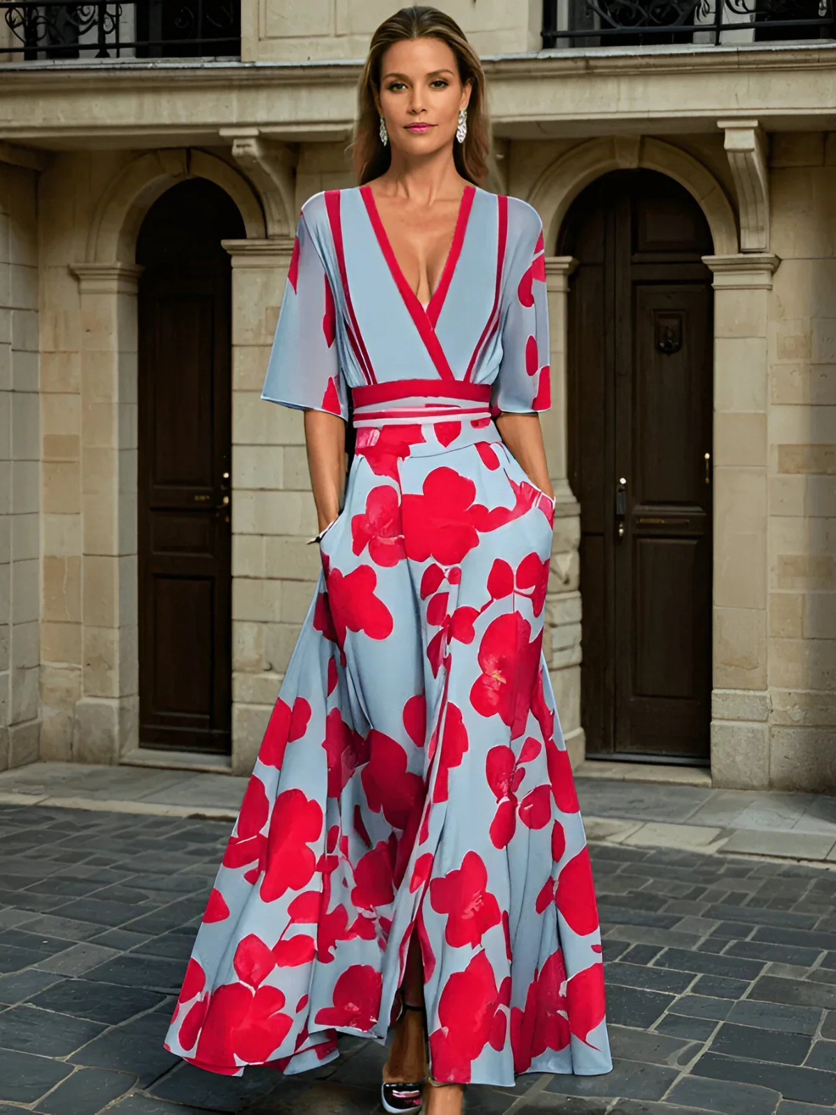 Kiara - Milano design Sleeved Dress