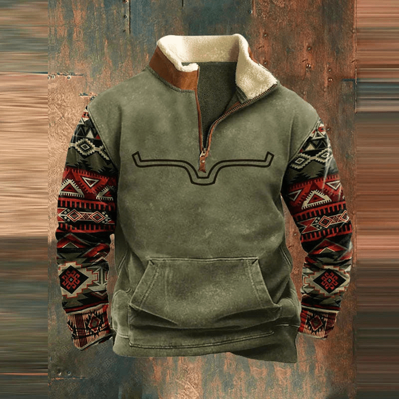 Dakota - Graphic Zip-Up Sweatshirt For Men