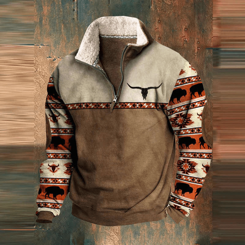 Dakota - Graphic Zip-Up Sweatshirt For Men