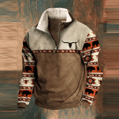 Dakota - Graphic Zip-Up Sweatshirt For Men