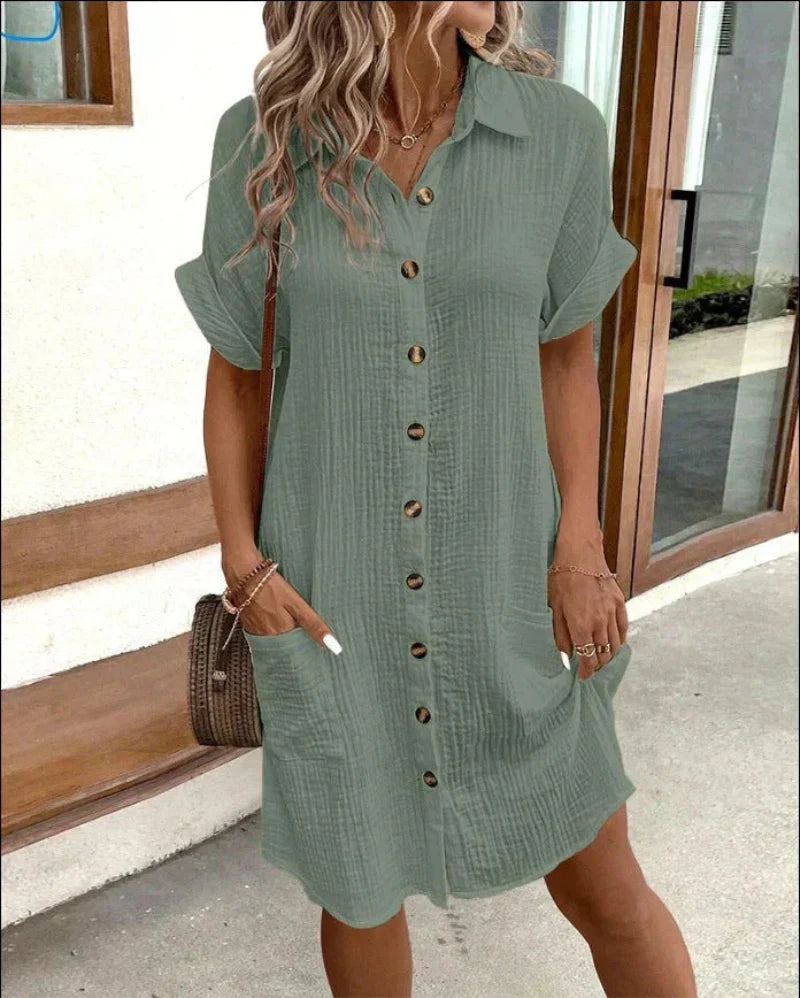 Pia - Women’s Retro Shirt Dress