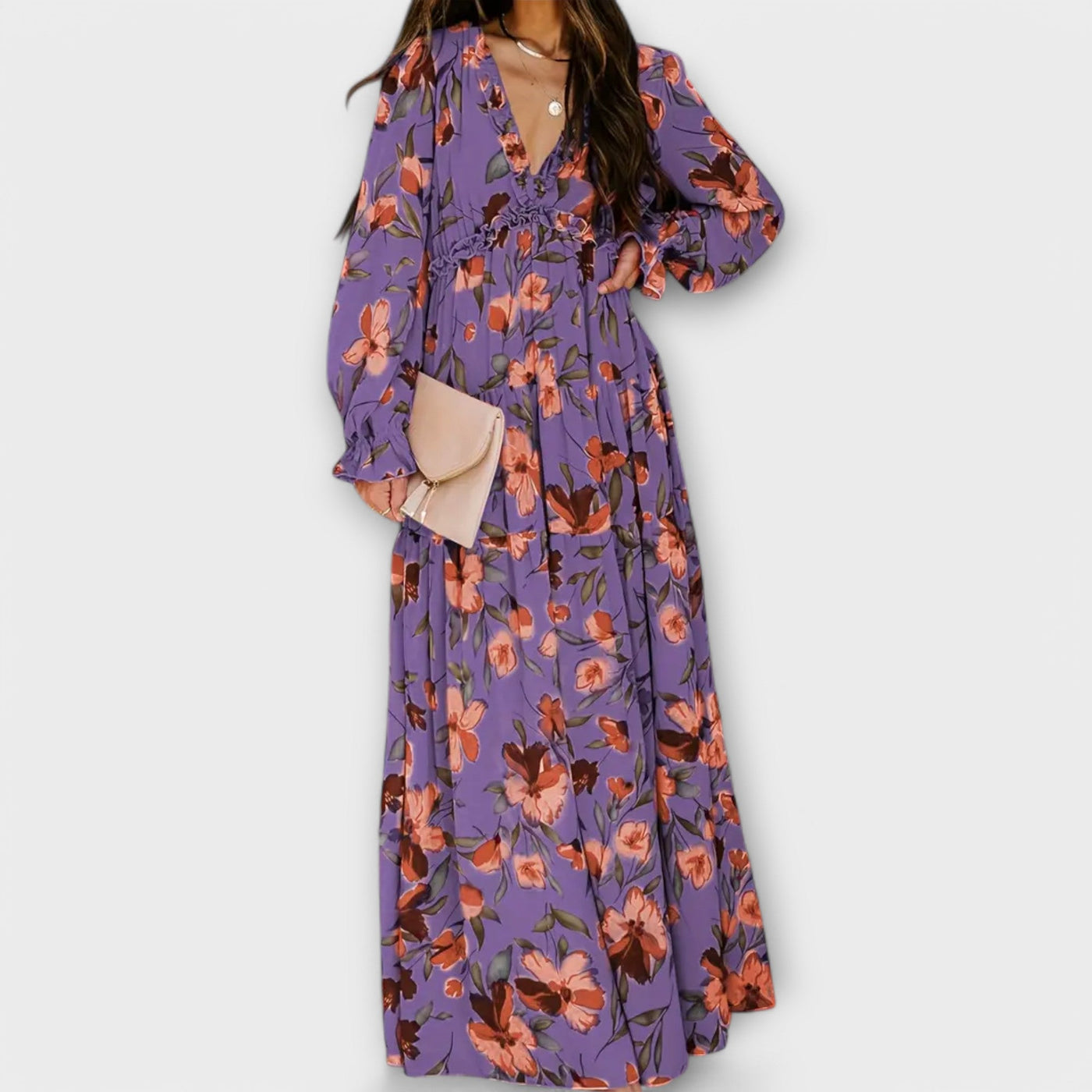June - Elegant Floral Maxi Dress