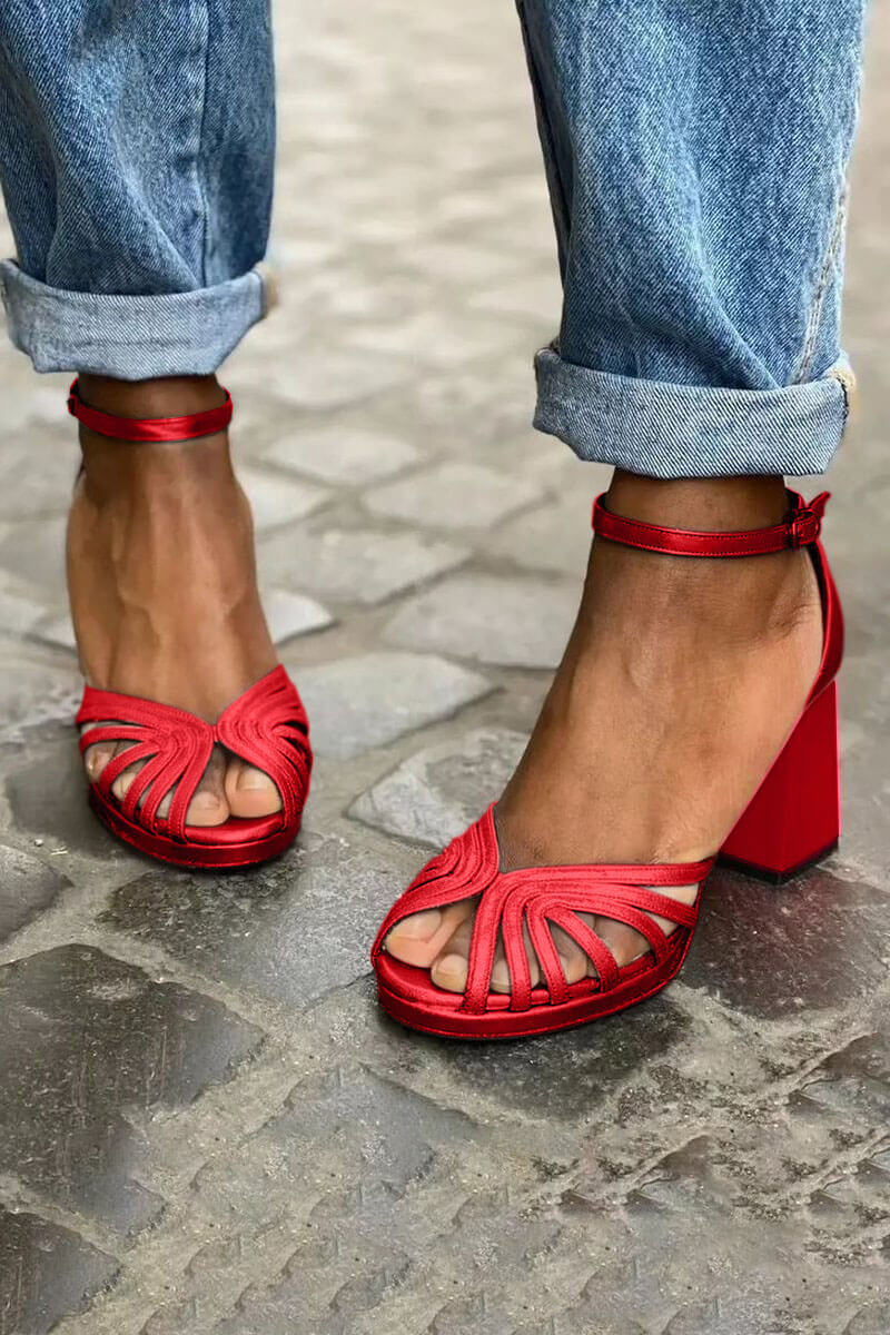 LUMA - Elegant Metallic Sandals with Fluorescent Heels for a Unique Style