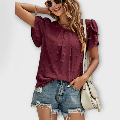 Charlotte – The perfect Swiss-Dot blouse