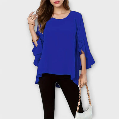 Aria – The Perfect Spring Blouse with a Round Neckline