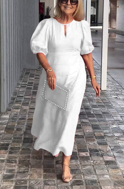 Frances - Chic Bubble Sleeve Loose Dress
