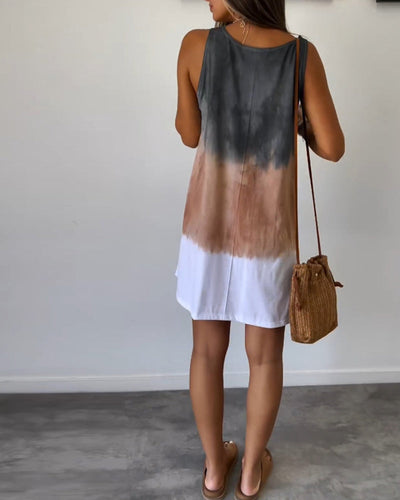 Bethany - Gradient Tie Dye Print Mini Dress