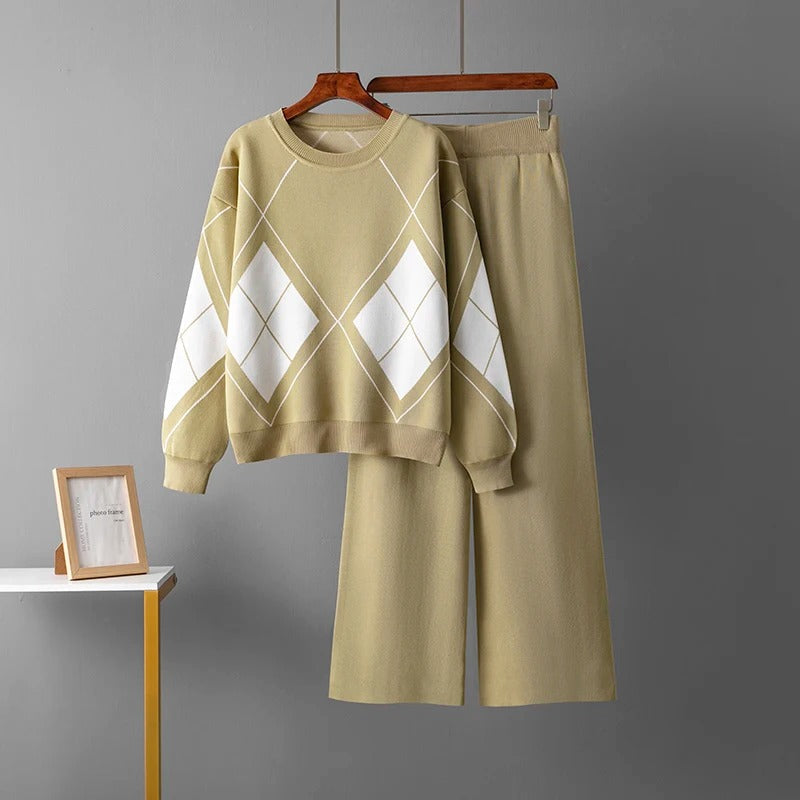 Lisa - Knitted Warm Two Piece Sweater Set