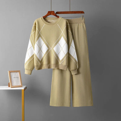 Lisa - Knitted Warm Two Piece Sweater Set