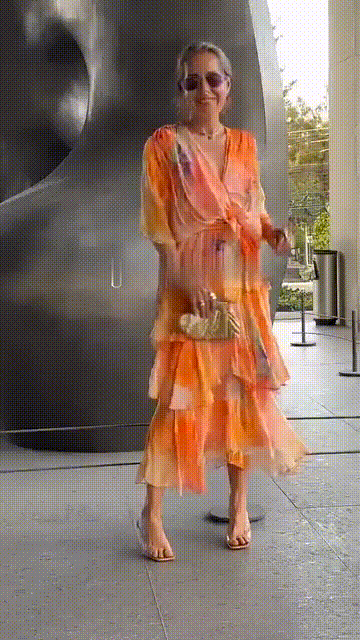 Naica - Spring Floral Tiered Chiffon Dress