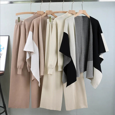 Ivy - Elegant Knitted Three Piece Suit