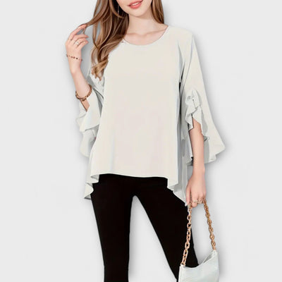 Aria – The Perfect Spring Blouse with a Round Neckline