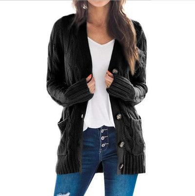 Long sleeve knitted sweater for women