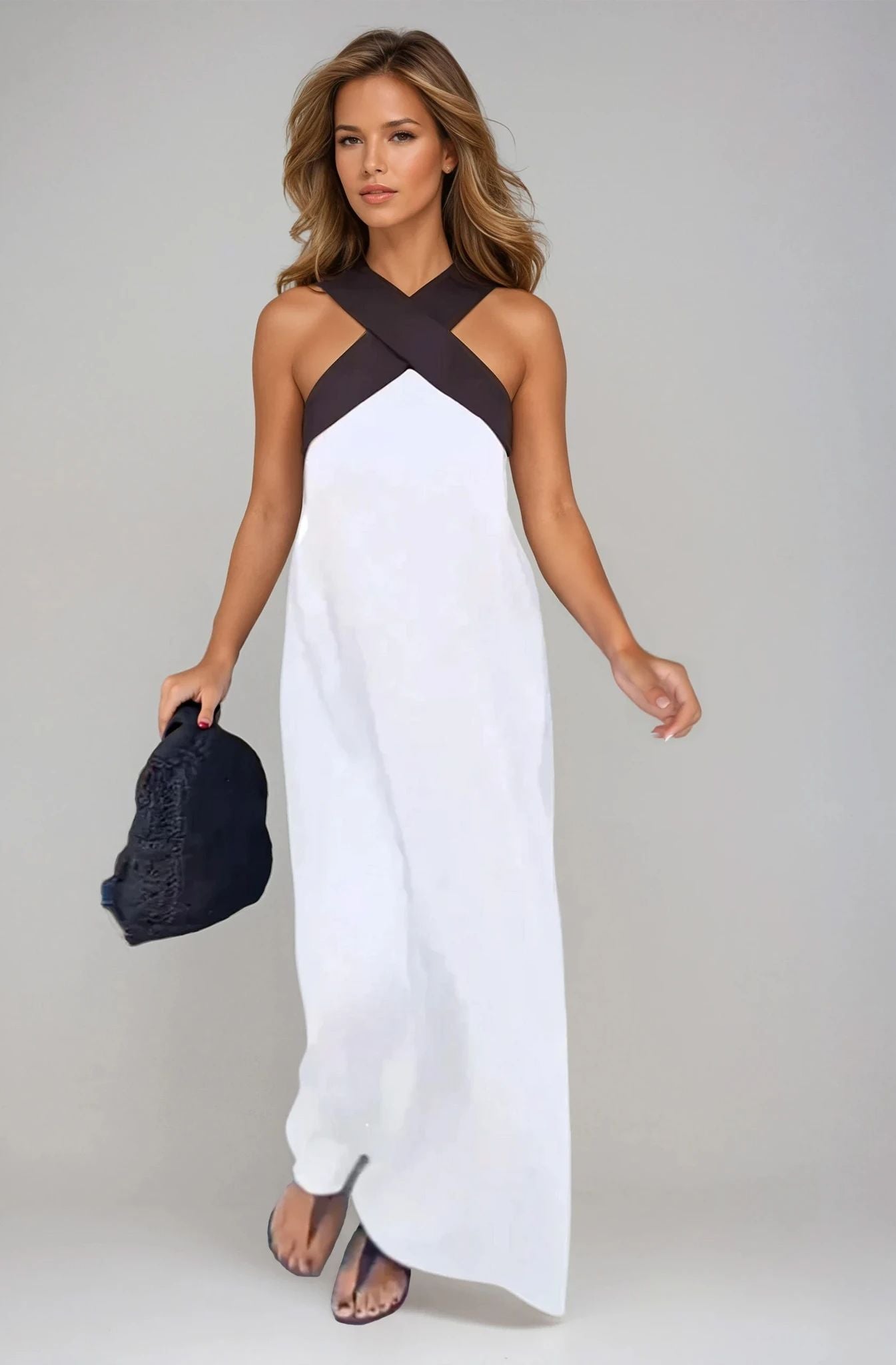 Lexi - Stylish Crossover Neckline Dress