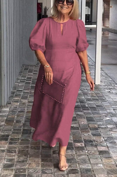 Frances - Chic Bubble Sleeve Loose Dress