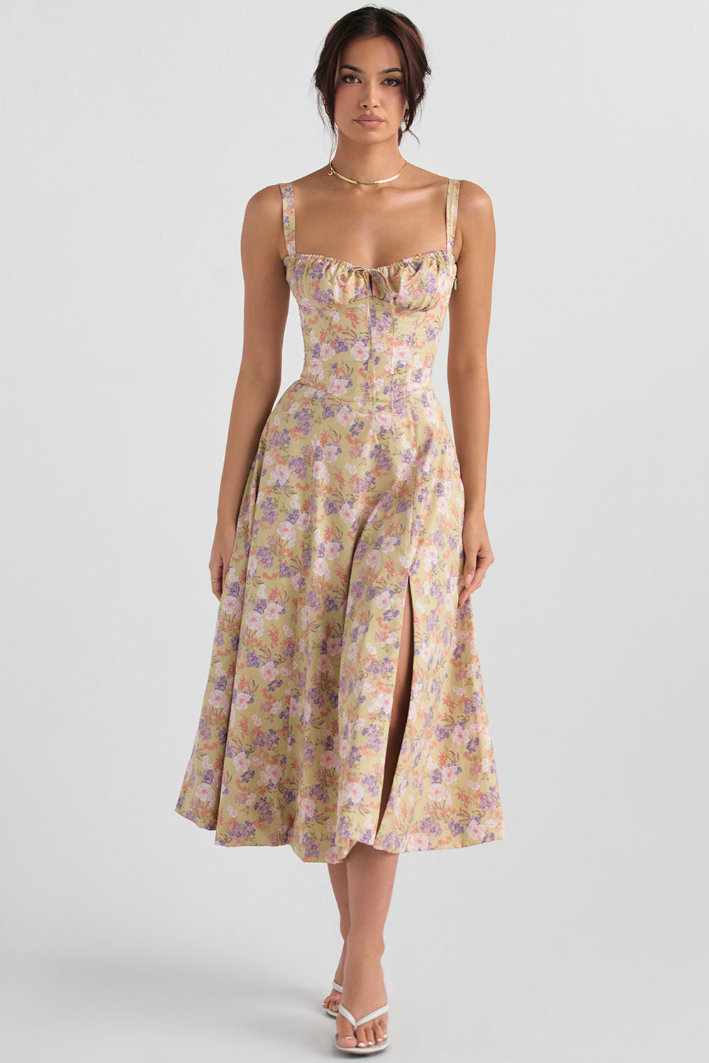 Alicia - Elegant French Style Belted Strap Dress