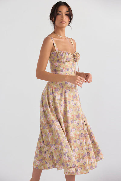 Alicia - Elegant French Style Belted Strap Dress