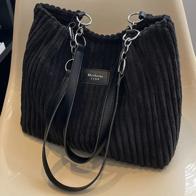 Yvonne - Elegant Corduroy Tote Bag