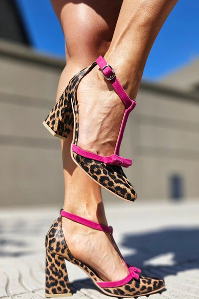 Beauu™ - Elegant Sandals with Green Leopard Print and Eye-Catching Colorful Details