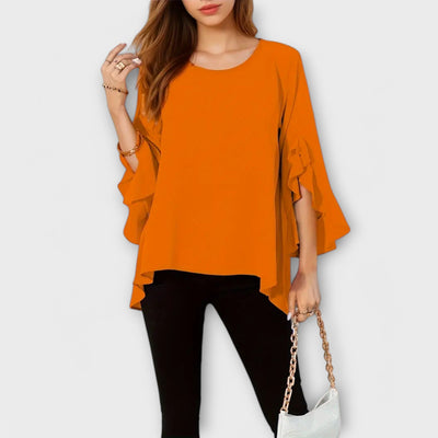 Aria – The Perfect Spring Blouse with a Round Neckline