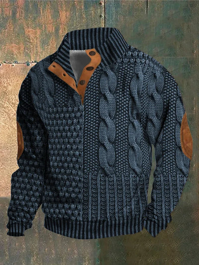 Shaun - Patterned Cozy Knit Sweater For Men