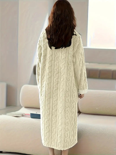 Caroline - Jacquard Soft Fleece Winter Dress