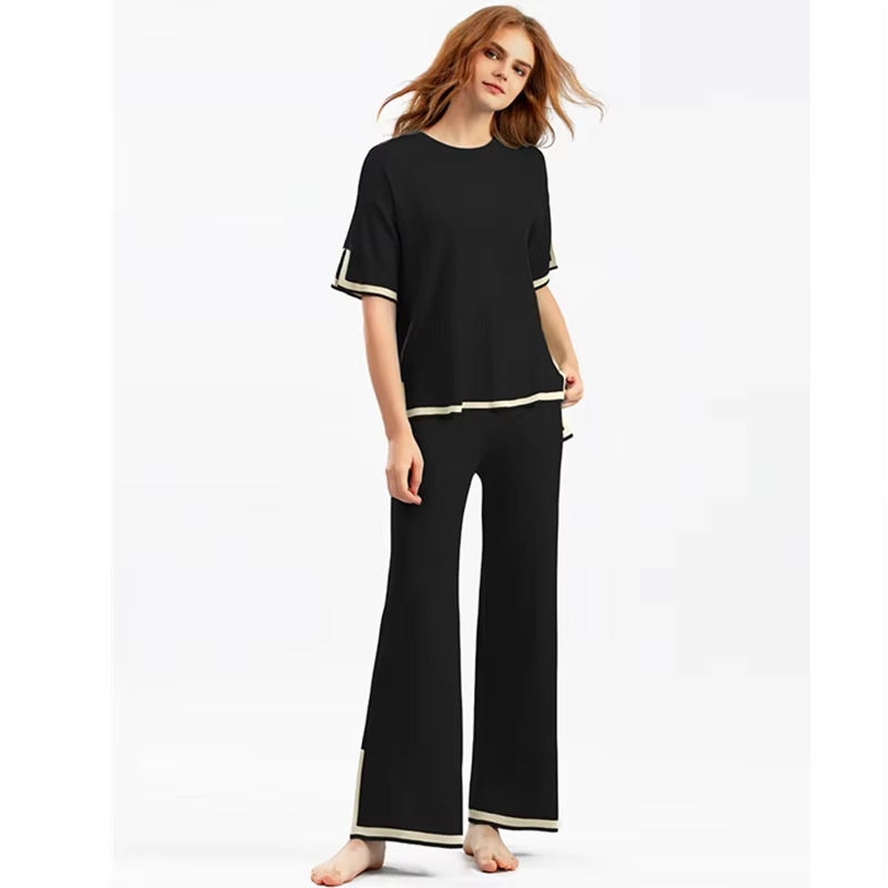 Brianna - Elegant Ice Short Sleeve Co-Ord Set