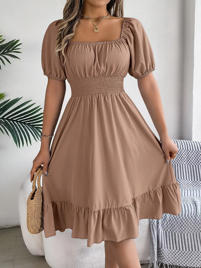 Riley™ - Stylish Short Sleeve V Neck Dress