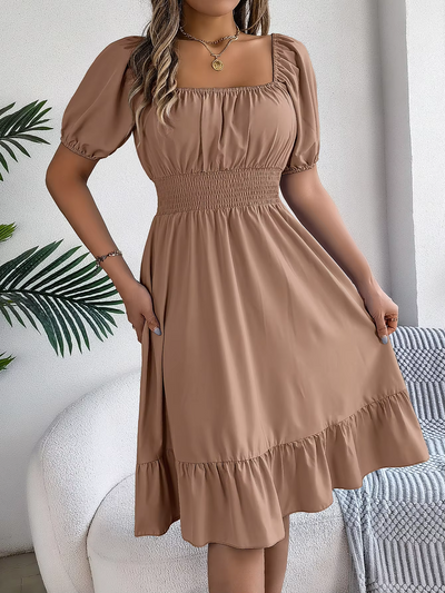 Riley™ - Stylish Short Sleeve V Neck Dress
