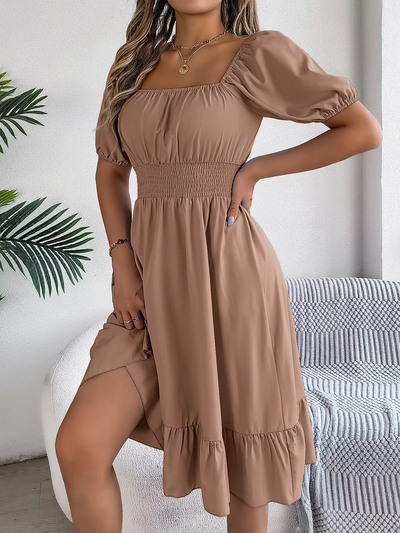 Riley™ - Stylish Short Sleeve V Neck Dress