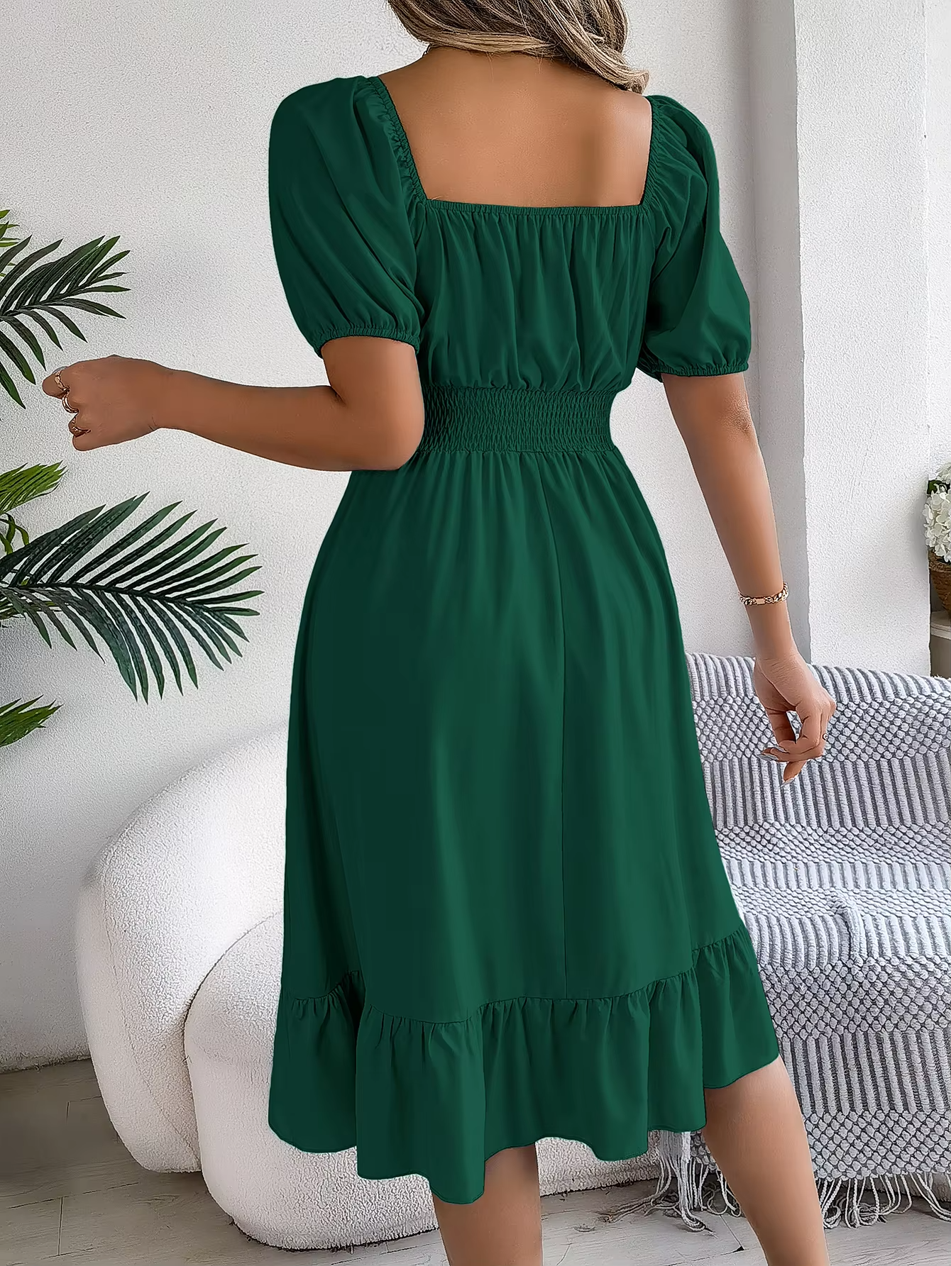 Riley™ - Stylish Short Sleeve V Neck Dress