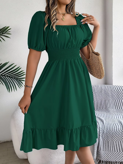 Riley™ - Stylish Short Sleeve V Neck Dress