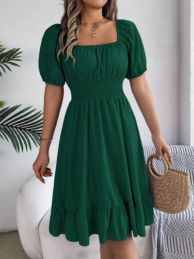 Riley™ - Stylish Short Sleeve V Neck Dress