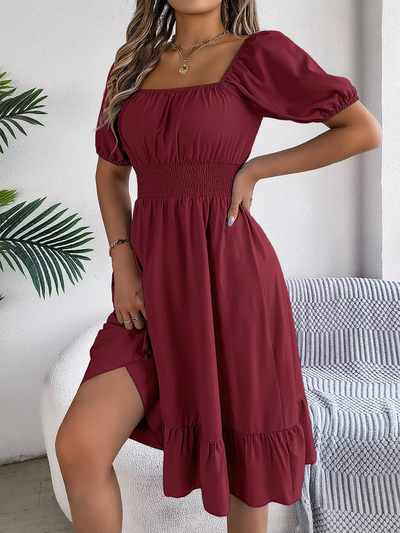 Riley™ - Stylish Short Sleeve V Neck Dress