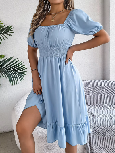 Riley™ - Stylish Short Sleeve V Neck Dress
