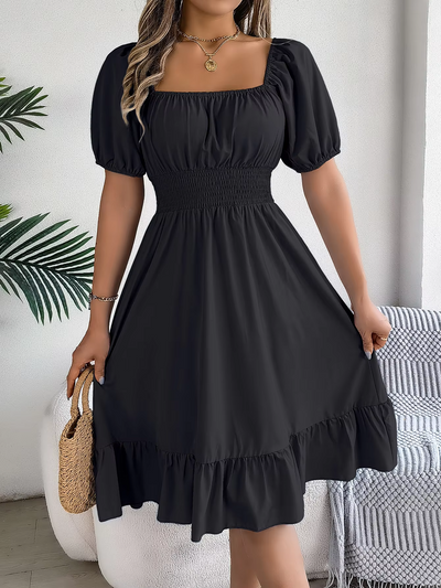 Riley™ - Stylish Short Sleeve V Neck Dress